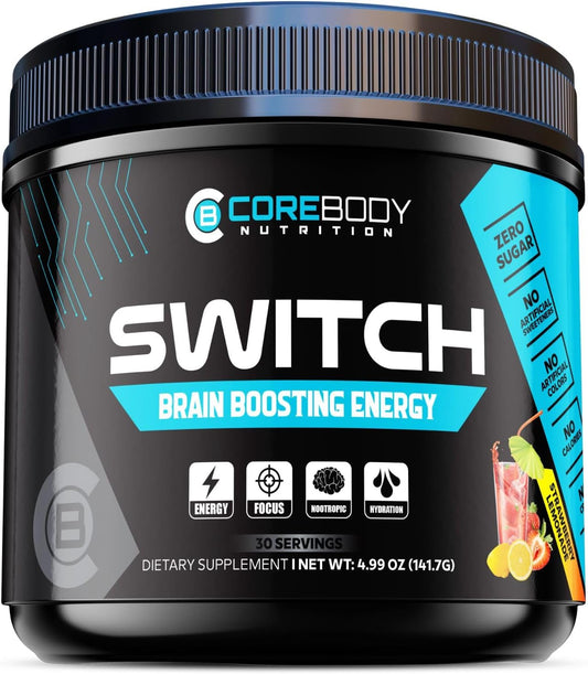 Brain Boosting Nootropic Energy Supplement for Mental Focus, Cognitive Function, Mood, and Memory - Alpha GPC, Ashwagandha, Sugar-Free Keto Energy Powder