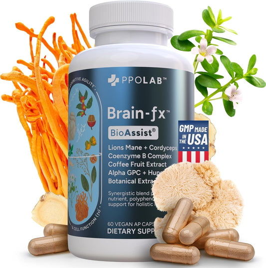 Brain-fx™ Nootropics Supplement with Lions Mane, L Theanine, and BDNF Factor for Memory and Focus Boost