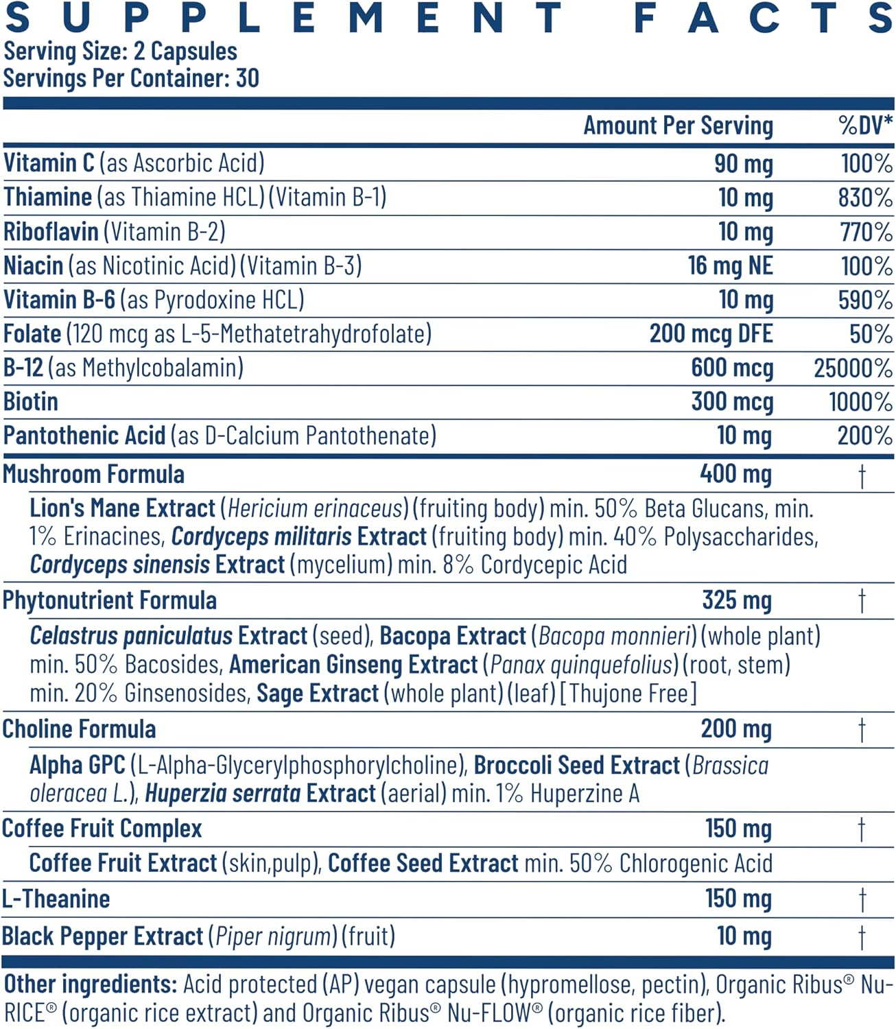Brain-fx™ Nootropics Supplement with Lions Mane, L Theanine, and BDNF Factor for Memory and Focus Boost