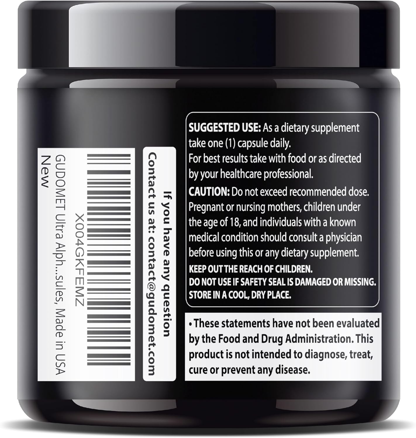Brain Health and Antioxidant Defense Supplement - GUDOMET Ultra Alpha Lipoic Acid with CoQ10, Vitamin C & B1 - 150 Capsules, USA Made