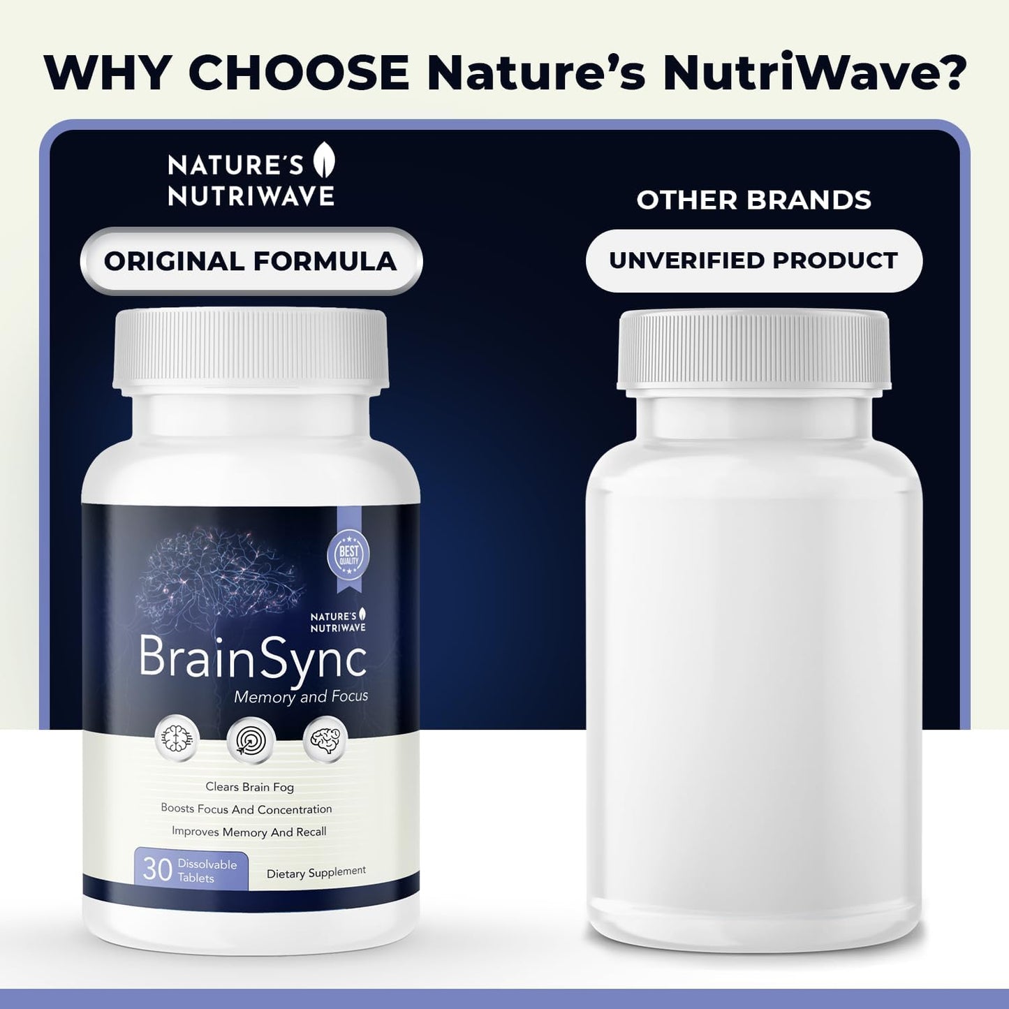 Brain Probiotics with 3.6 Billion CFU for Memory, Focus & Cognitive Health - 30 Tablets