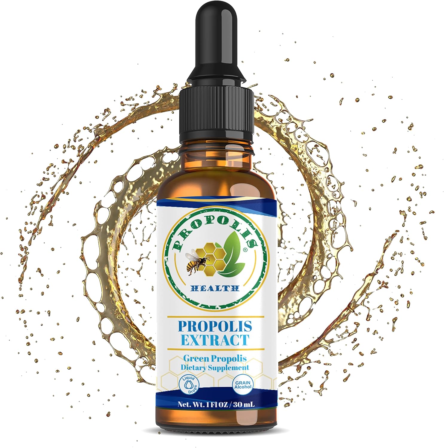 Brazilian Bee Propolis Extract Liquid Supplement - 30 Day Supply - Propolis Drops for Immune Support
