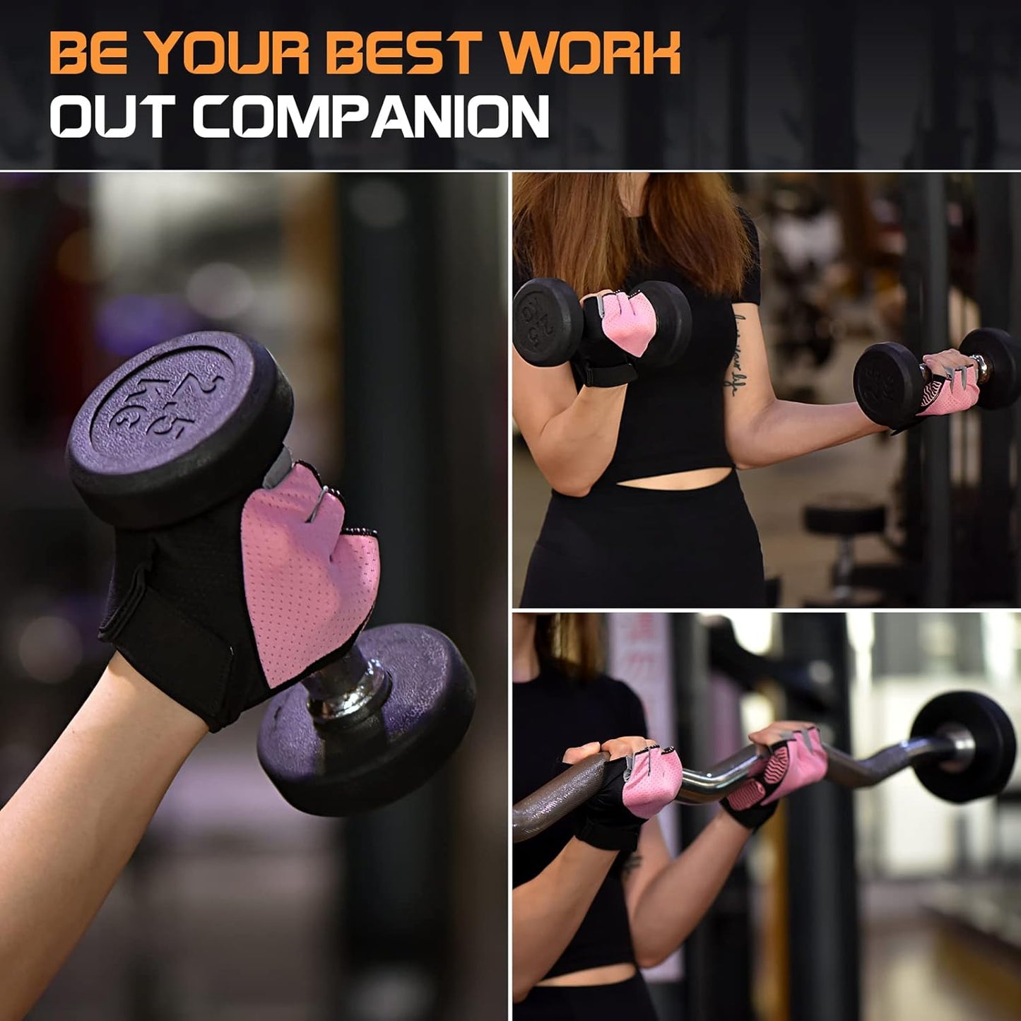 Breathable Fingerless Gym Gloves for Weightlifting, Training, and Cycling