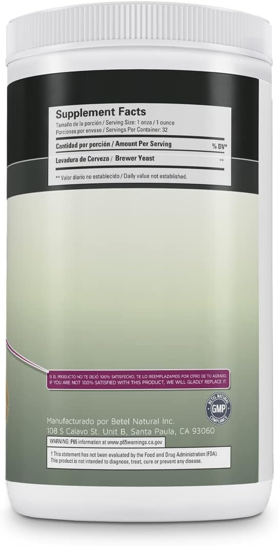 Brewers Yeast Powder by Betel Natural | 12 Ounce | Rich in B Vitamins | Debittered Formula for Health