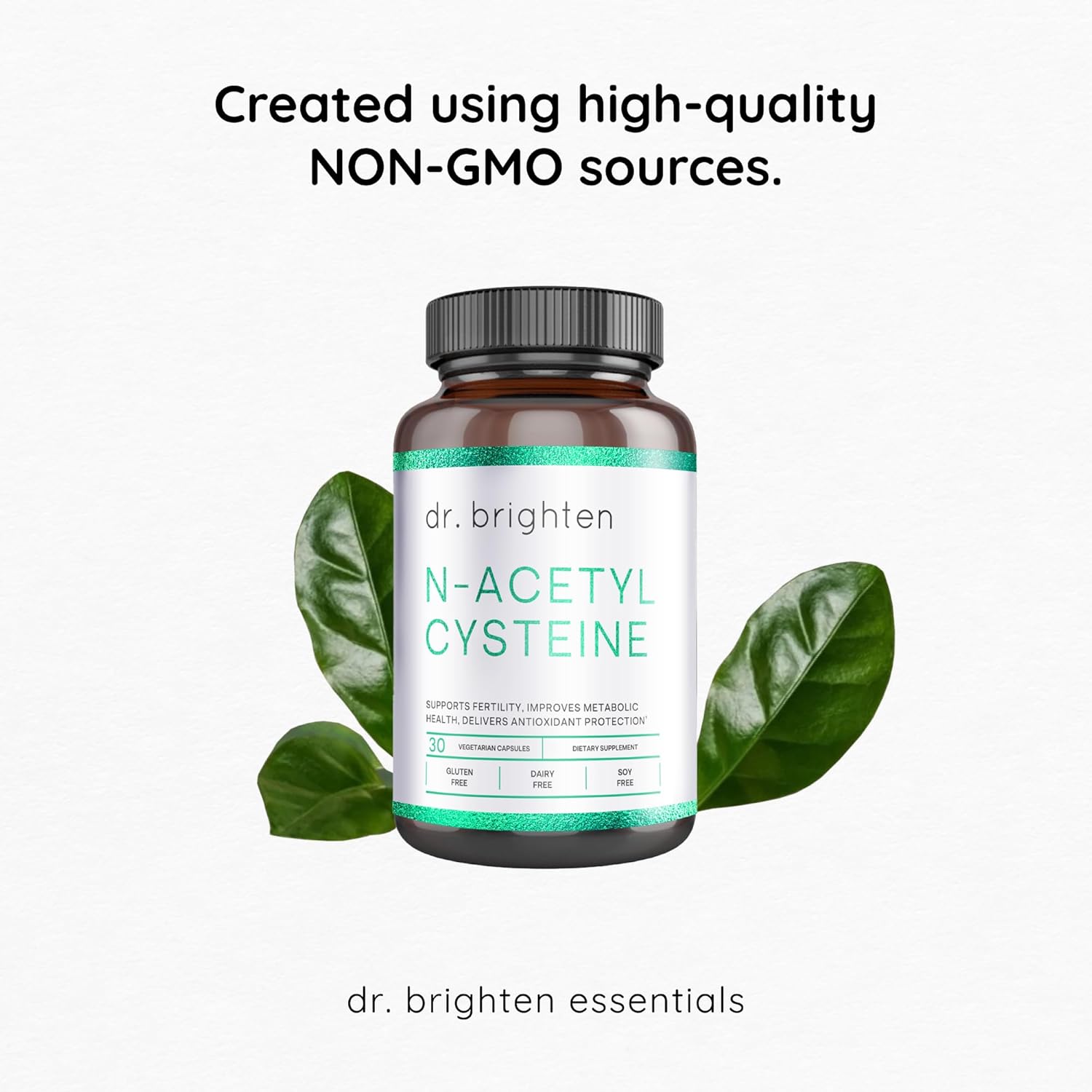 Brighten NAC Supplement: Glutathione Precursor for Detox, Immune Support, PCOS - 30 Capsules