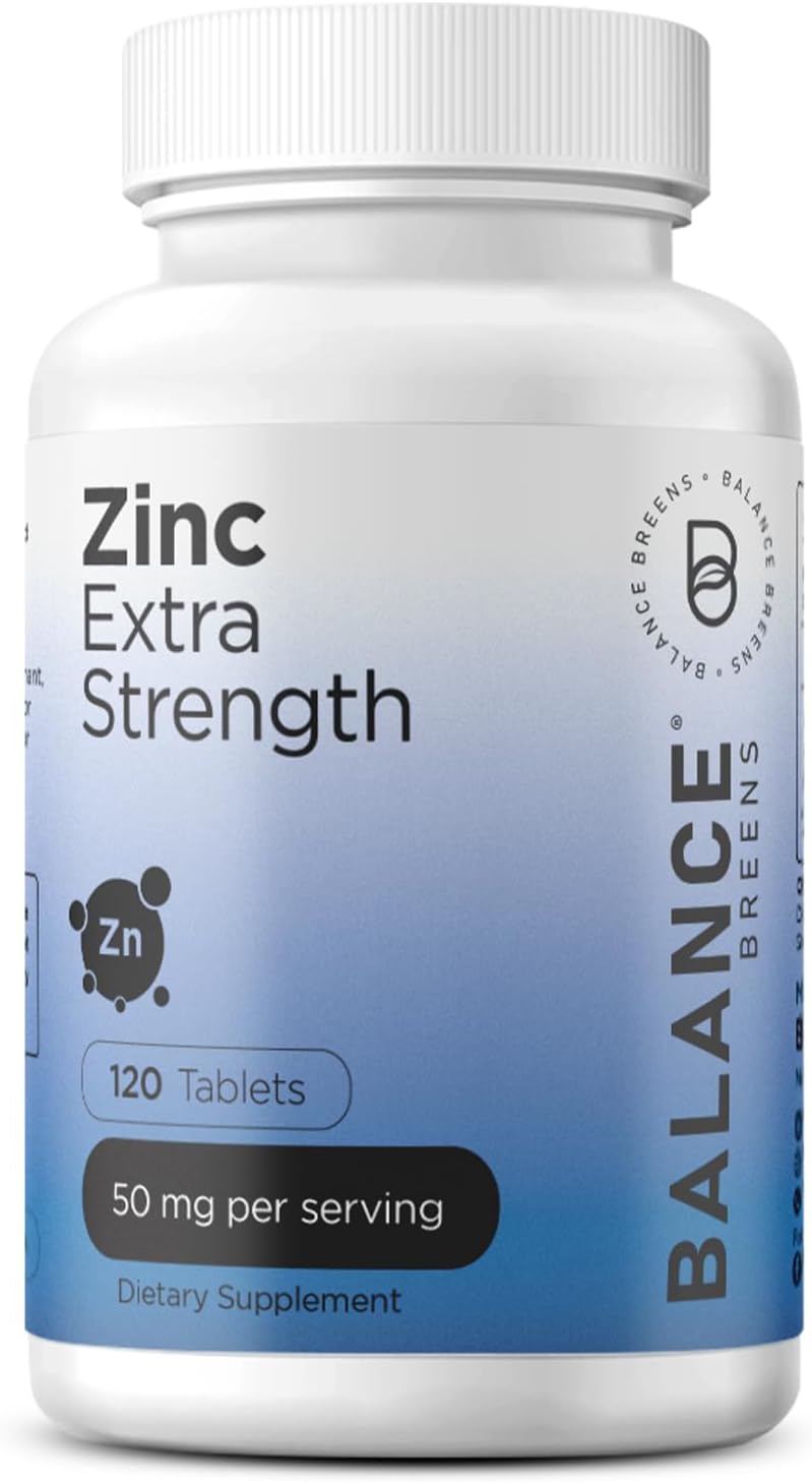 Bromelain 500mg and Zinc 50mg Capsules for Balance Breens - 180 Capsules Combo Pack