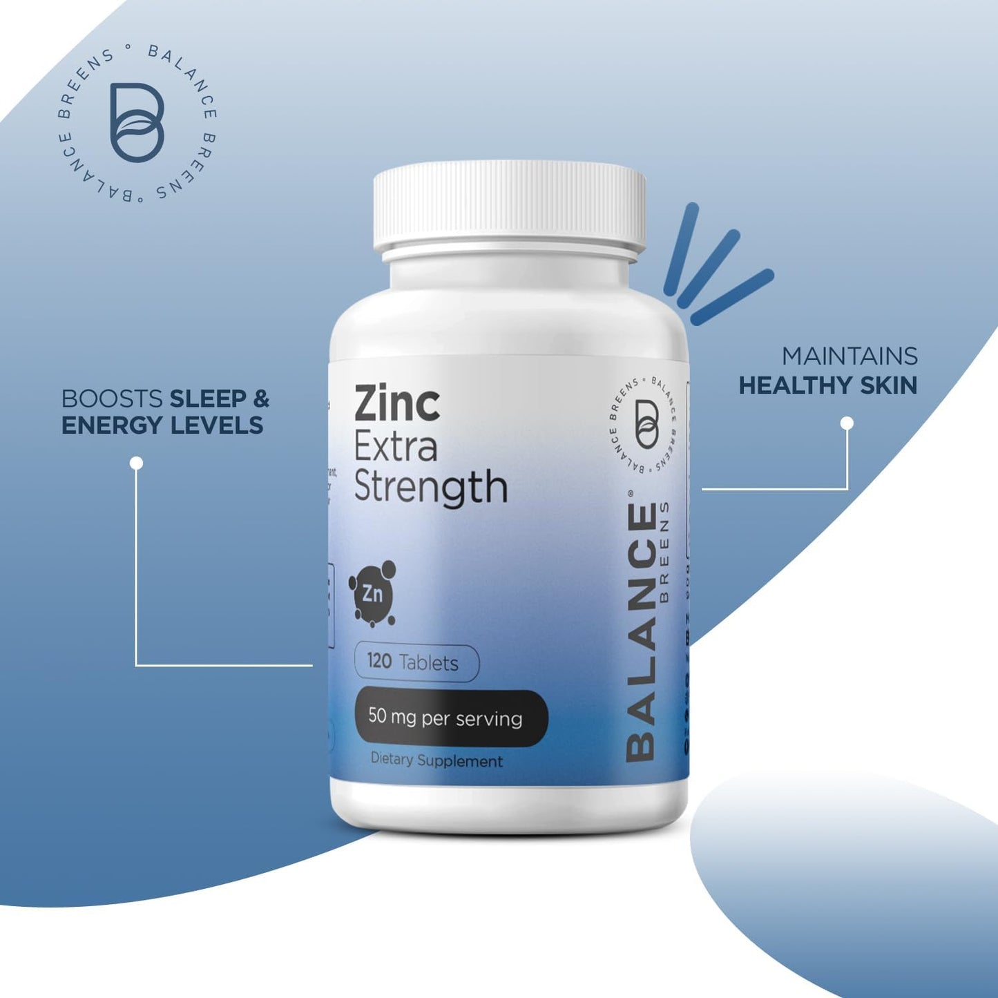 Bromelain 500mg and Zinc 50mg Capsules for Balance Breens - 180 Capsules Combo Pack