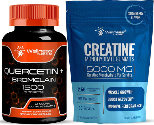 Bromelain and Quercetin Supplement with Creatine Monohydrate Gummies