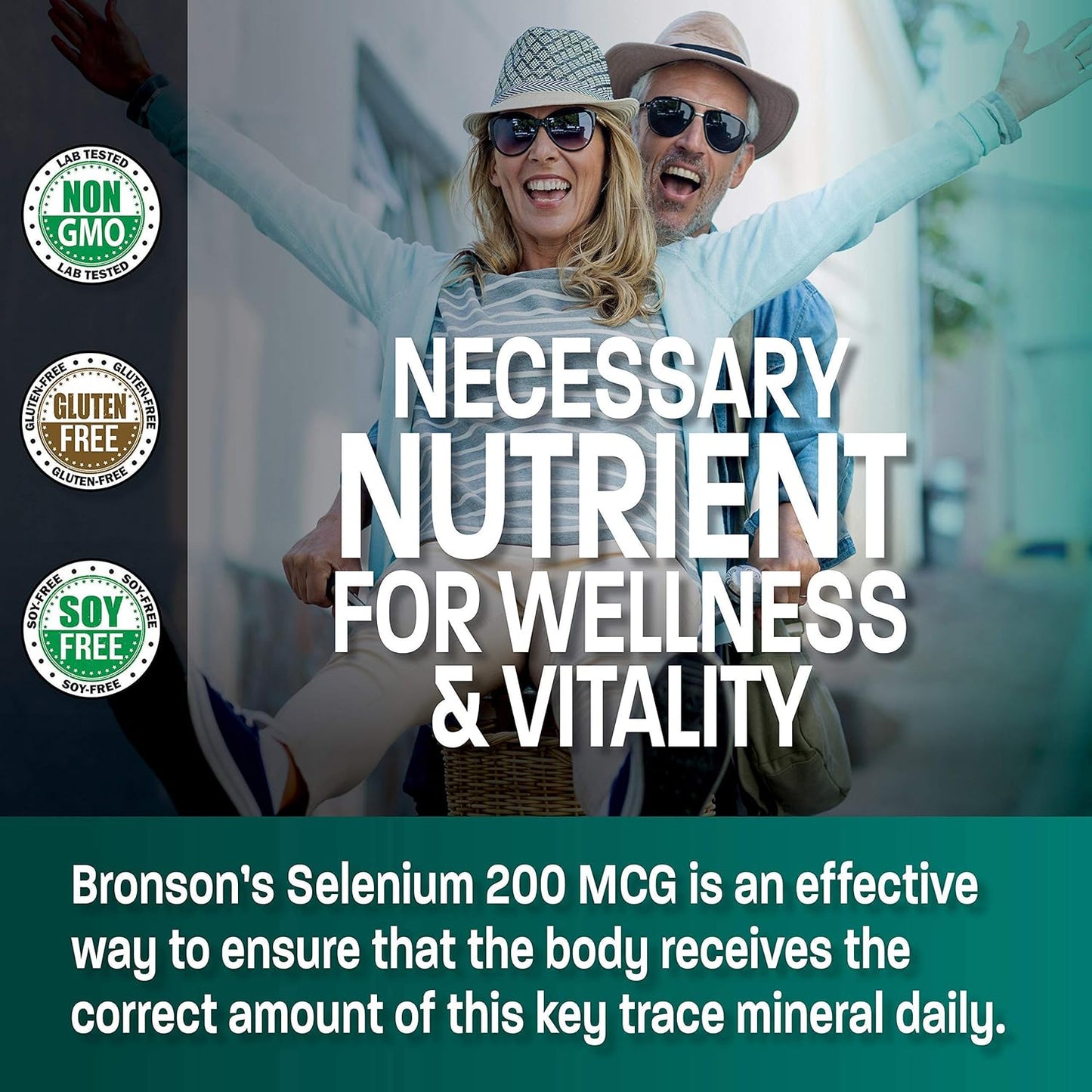 Bronson Probiotic with Prebiotic, Apple Polyphenols, Pineapple Extract, Selenium for Immune, Thyroid, Prostate & Heart Health - 50 Billion CFU
