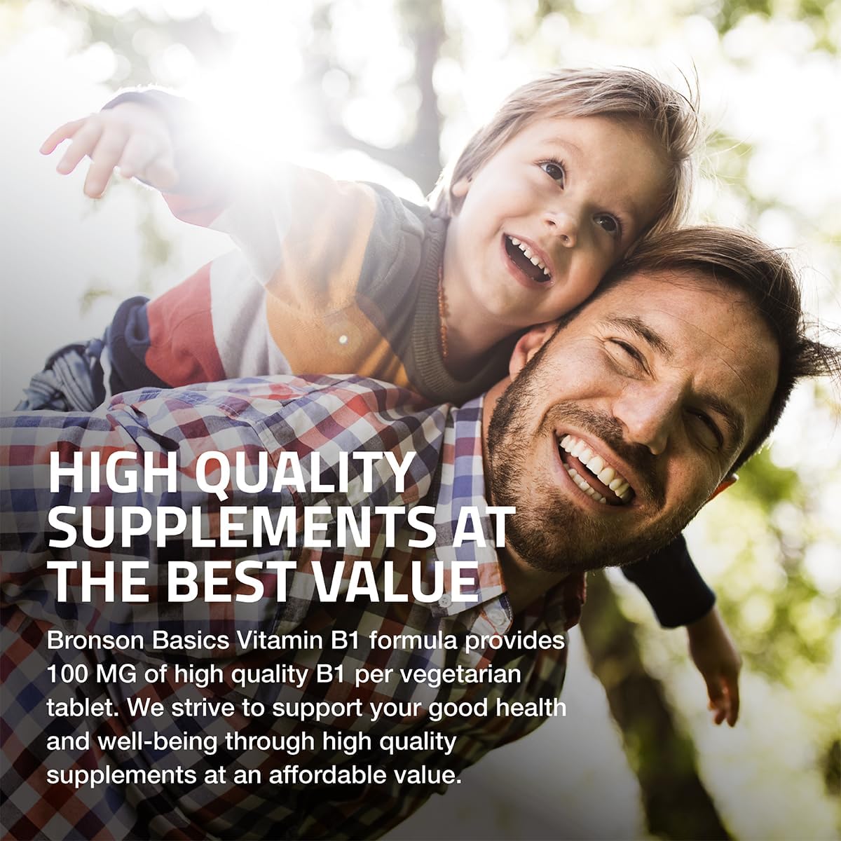 Bronson Vitamin B1 100mg - Non-GMO - 200 Vegetarian Tablets - High Quality Dietary Supplement