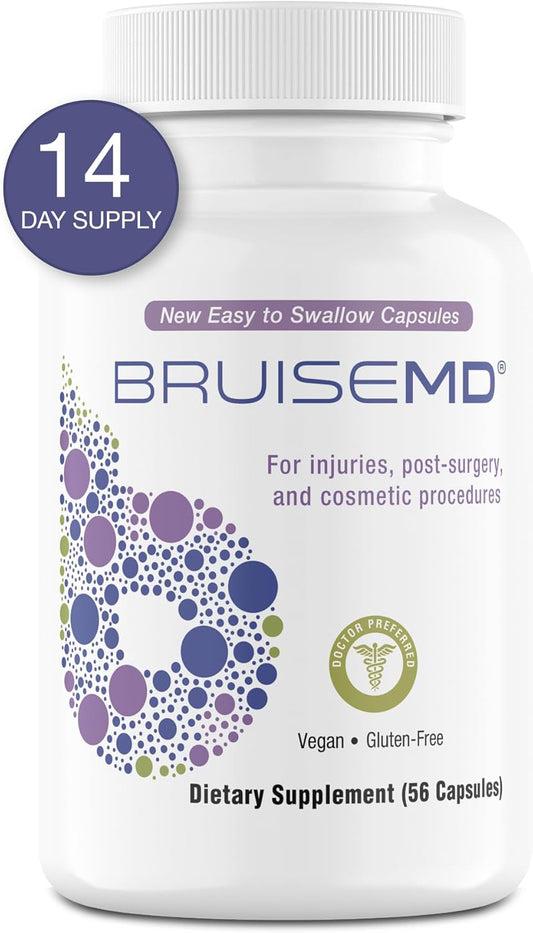 BruiseMD Supplement and Gel Combo for Bruise Relief and Swelling Reduction
