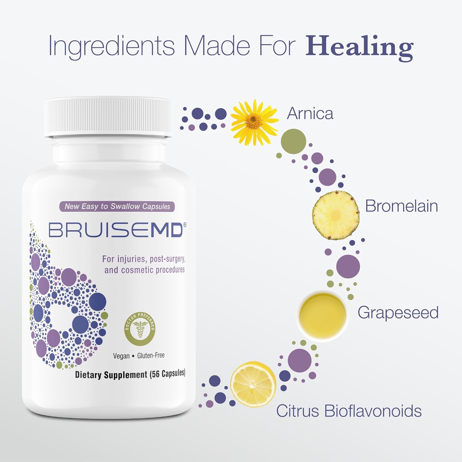 BruiseMD Supplement and Gel Combo for Bruise Relief and Swelling Reduction