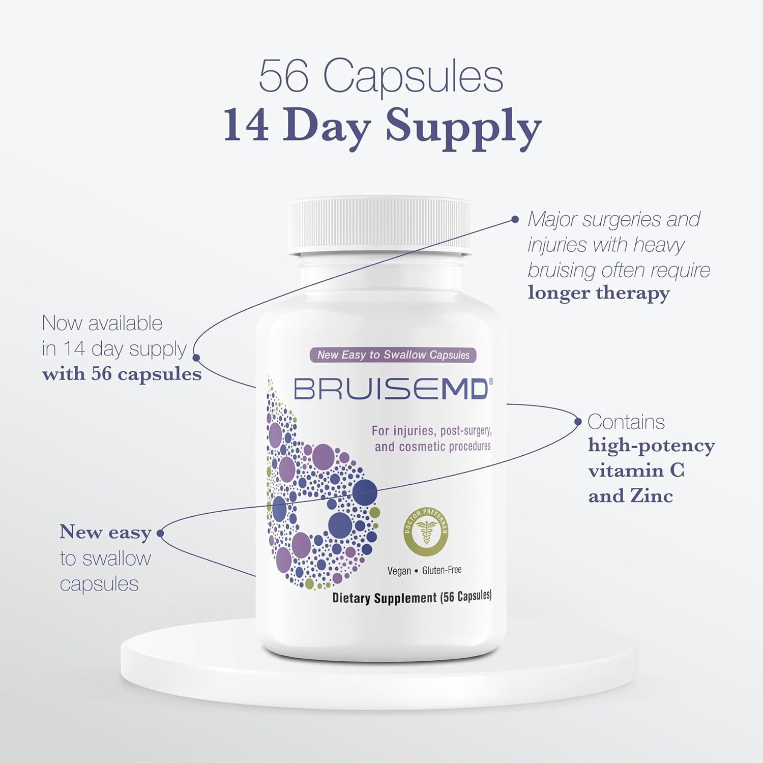 BruiseMD Supplement and Gel Combo for Bruise Relief and Swelling Reduction