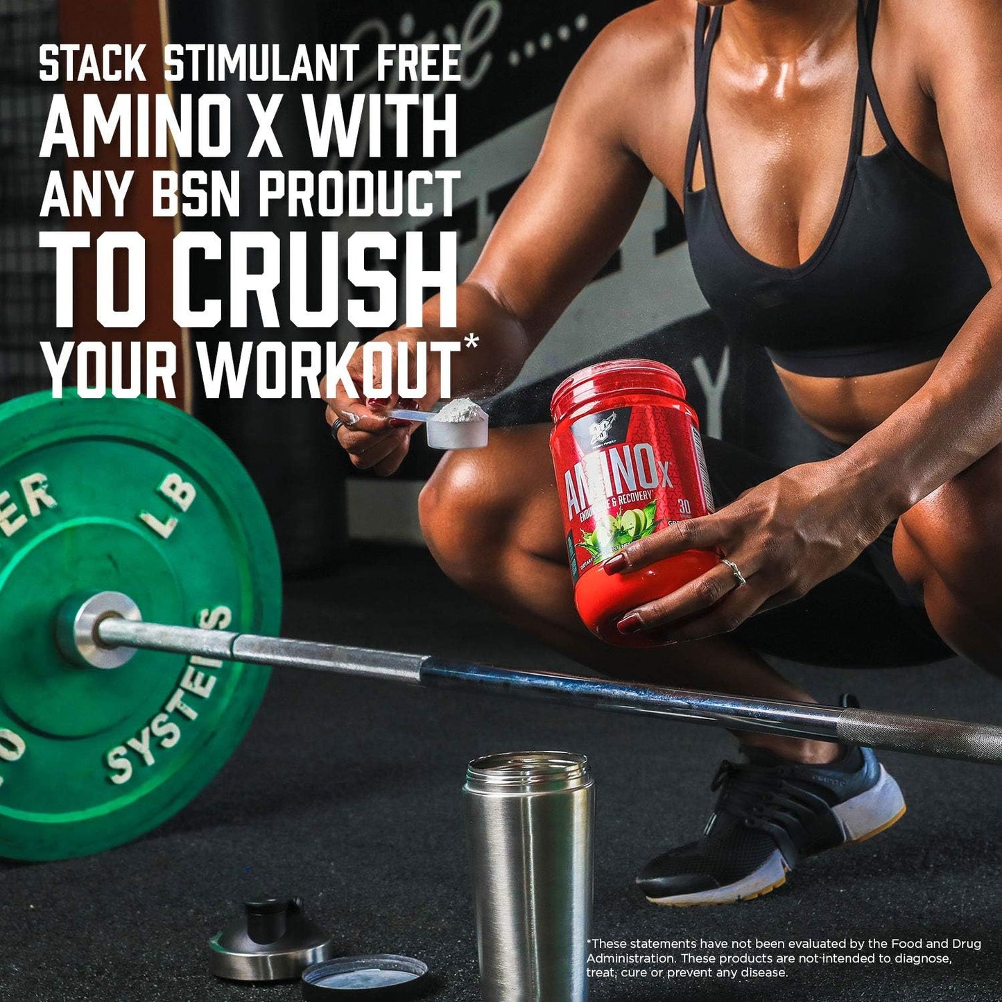BSN Amino X Fruit Punch Powder - Muscle Recovery & Endurance with BCAAs, 10g Amino Acids, Keto Friendly - 70 Servings