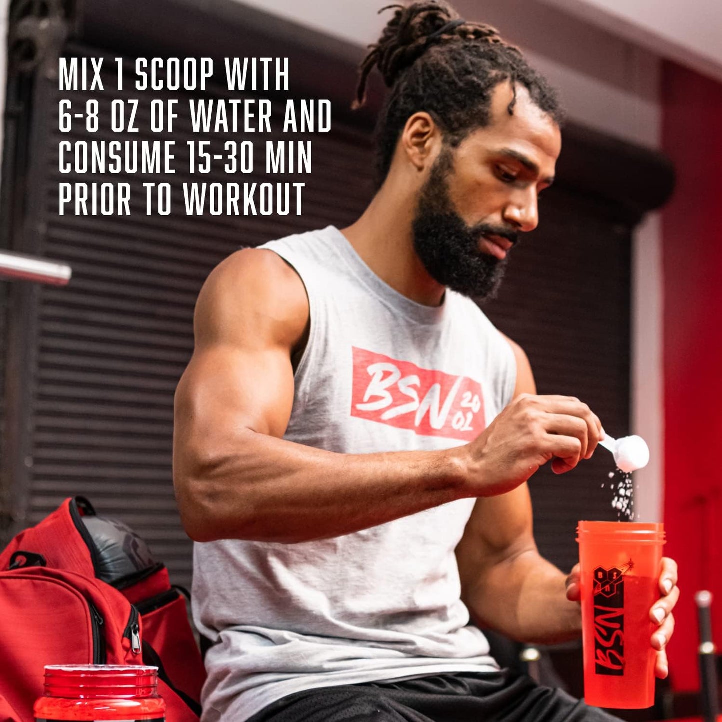 BSN N.O.-XPLODE Vaso Pre Workout Powder - Watermelon Smash Flavor, 8g L-Citrulline, 3.2g Beta-Alanine, Energy Boost - 24 Servings