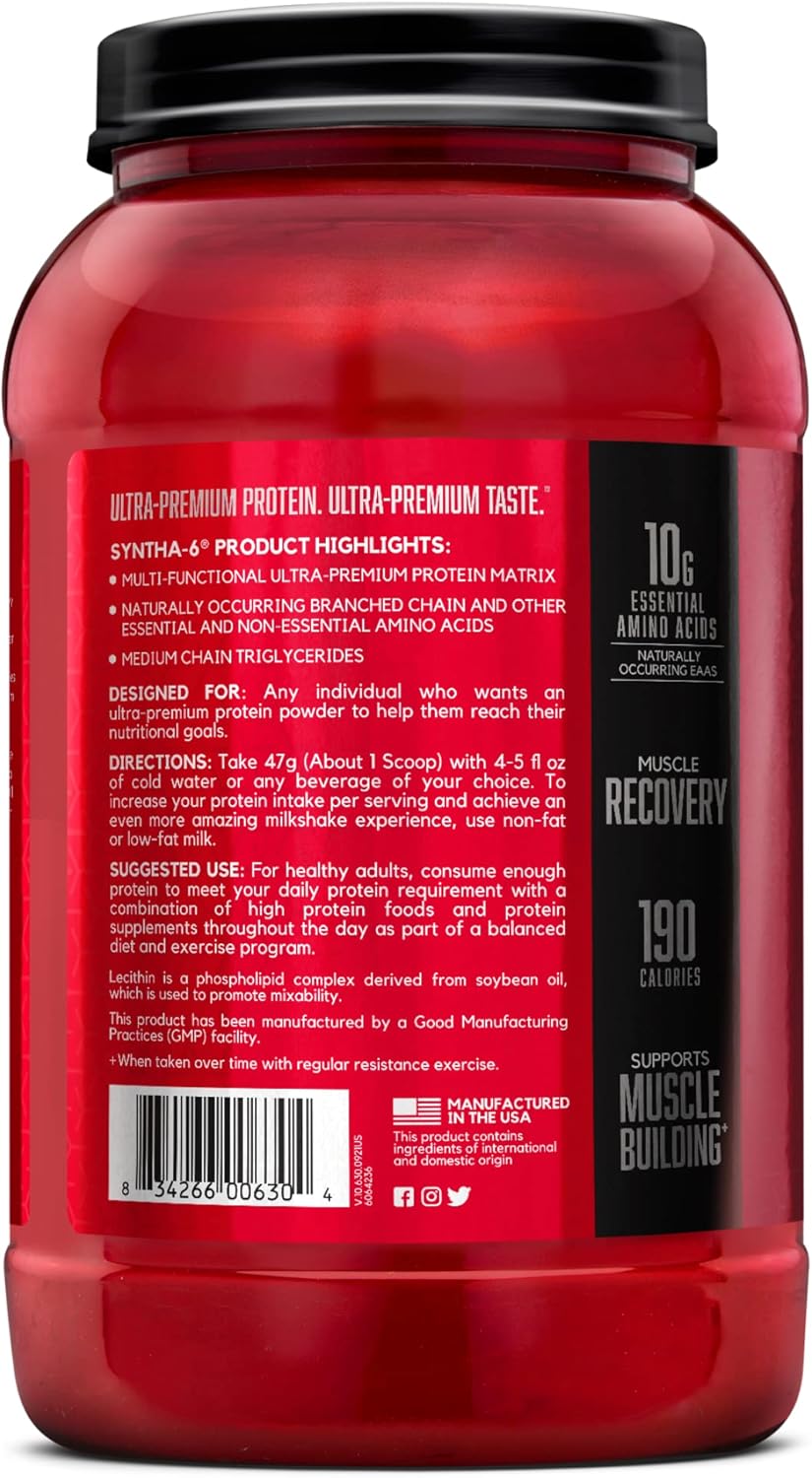 BSN SYNTHA-6 Cookies and Cream Protein Powder with Micellar Casein - 28 Servings