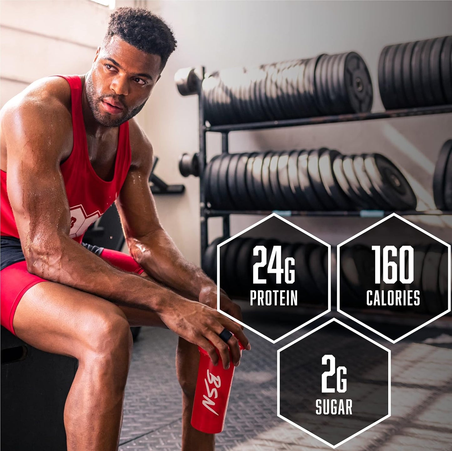 BSN SYNTHA-6 Edge Strawberry Protein Powder - 24g Protein, Low Sugar - 28 Servings