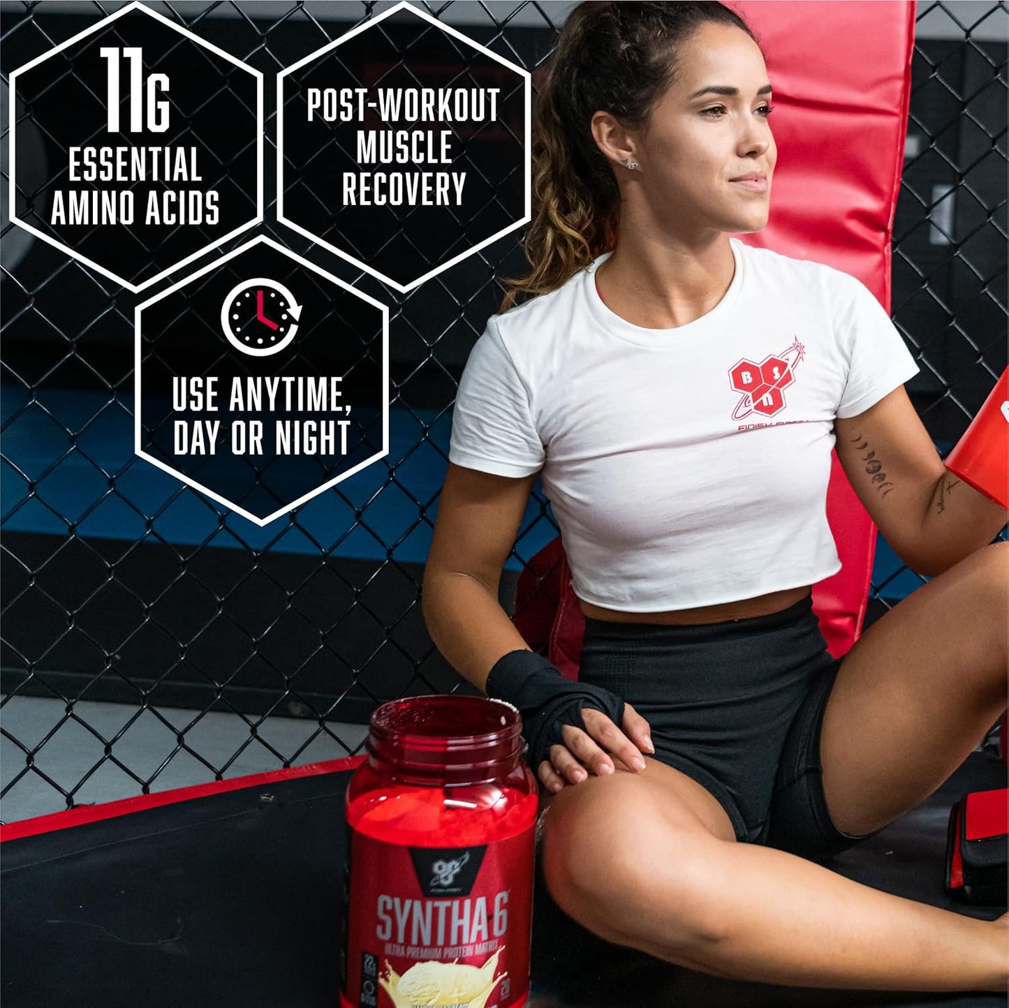 BSN SYNTHA-6 Edge Strawberry Protein Powder - 24g Protein, Low Sugar - 28 Servings
