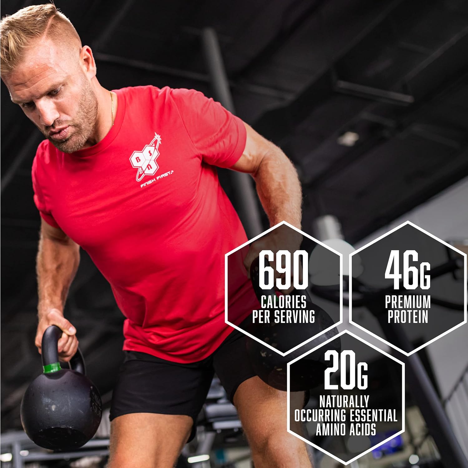 BSN TRUE-MASS Muscle Mass Gainer Protein Powder, Cookies & Cream, 5.82 lb - Weight Gainer Supplement