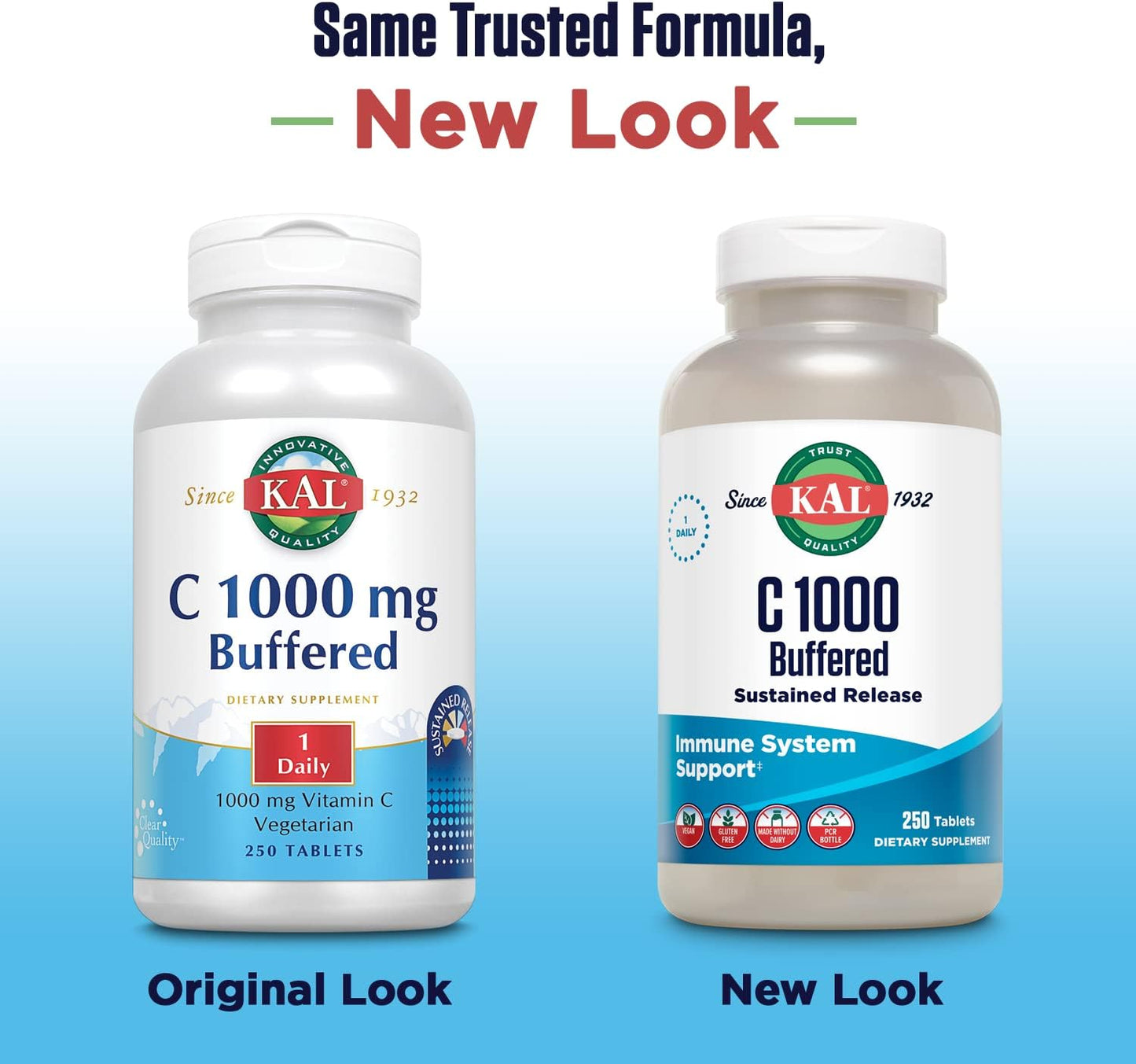 Buffered Vitamin C 1000mg Sustained Release Tablets - 250 Count