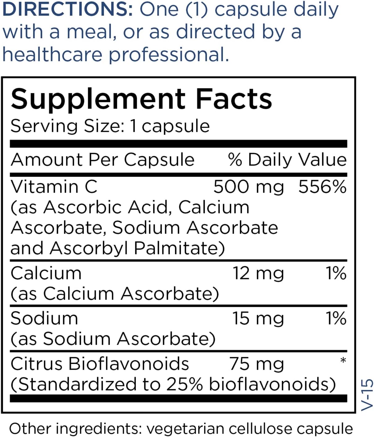 Buffered Vitamin C 500 mg with Bioflavonoids - Gentle on Stomach (90 Capsules) by Metabolic Maintenance