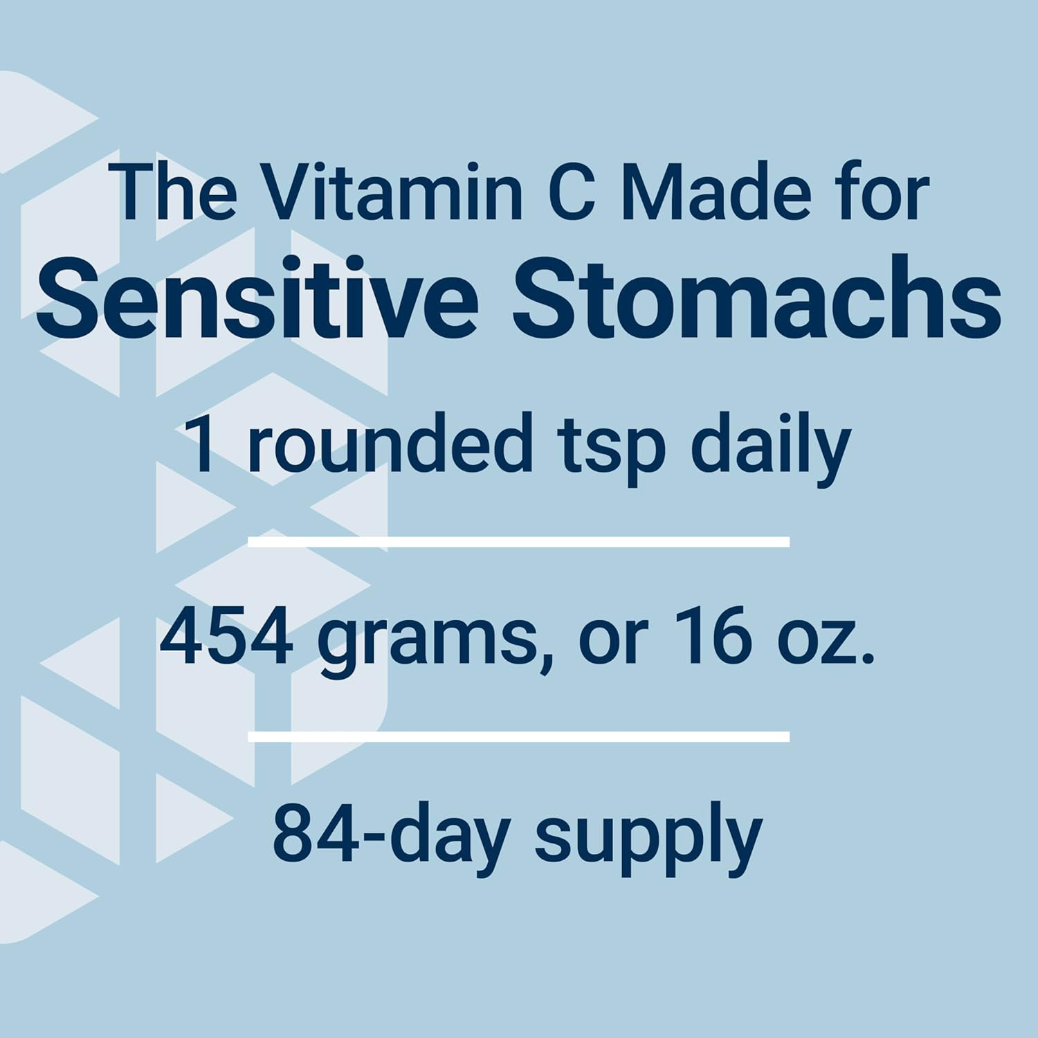 Buffered Vitamin C Powder with Minerals for Sensitive Stomachs - 454g, 84 Servings - Gluten Free, Non-GMO, Vegetarian