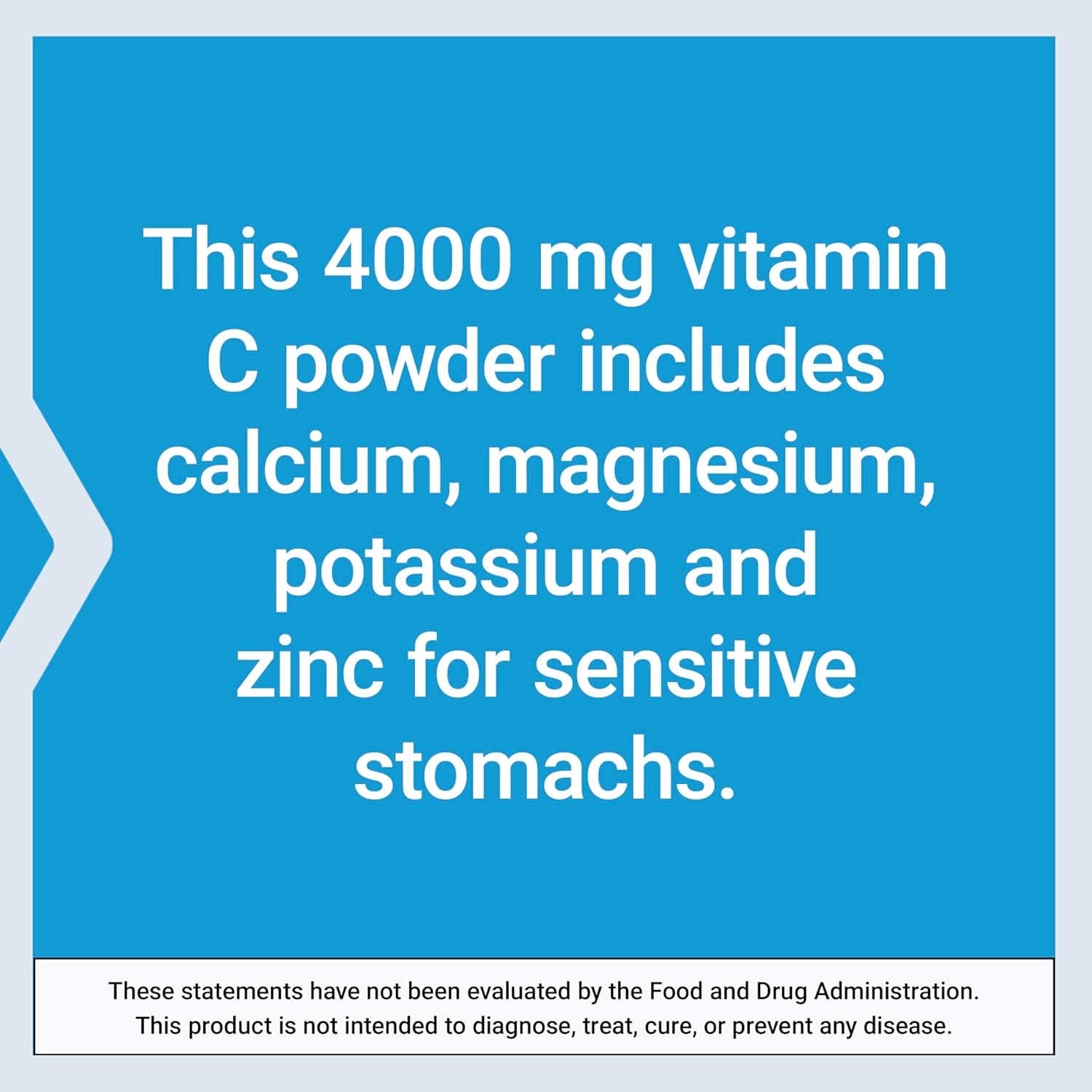 Buffered Vitamin C Powder with Minerals for Sensitive Stomachs - 454g, 84 Servings - Gluten Free, Non-GMO, Vegetarian
