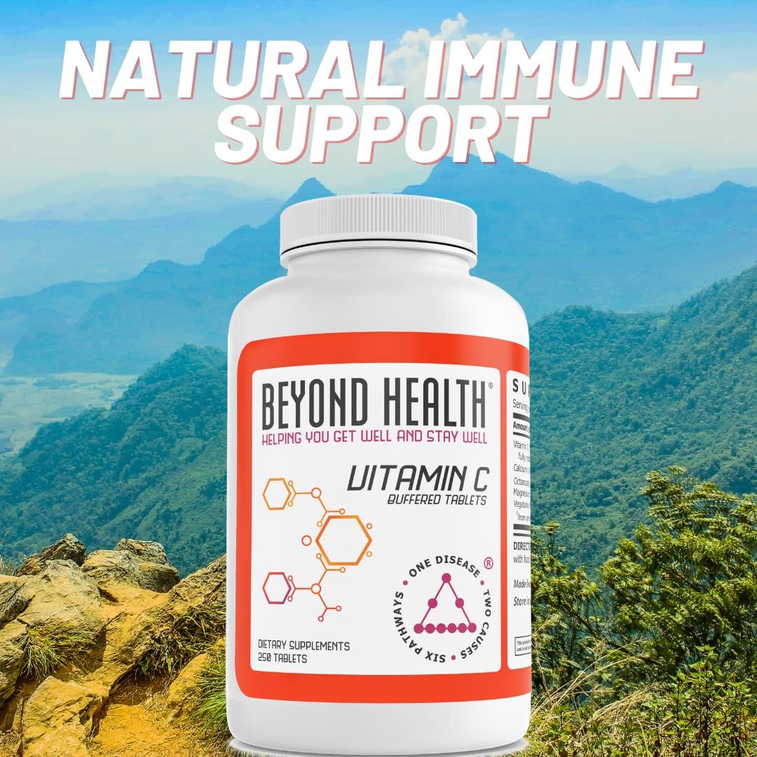 Buffered Vitamin C Tablets for Immune Support - 250 Count Bottle