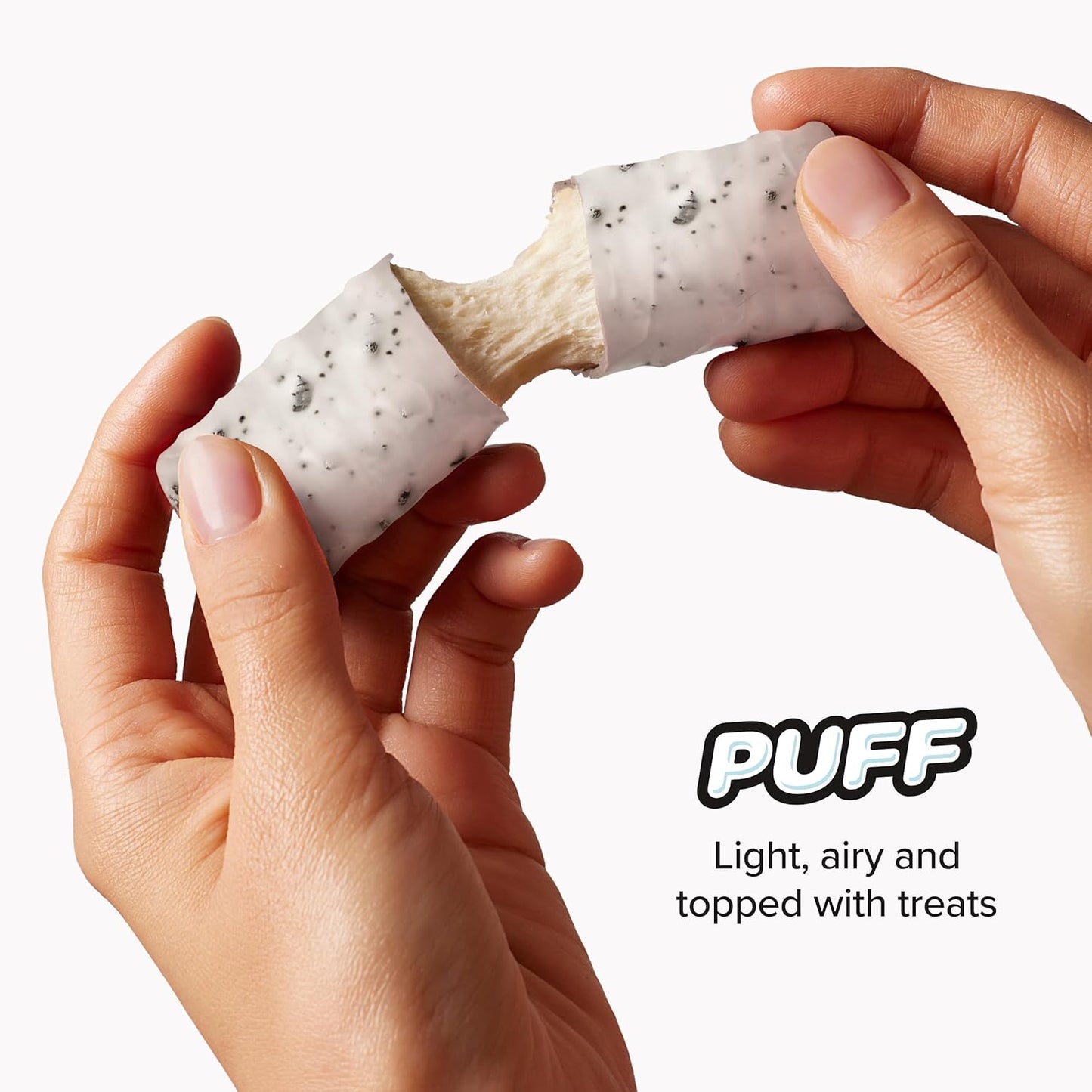 BUILT Puffs Protein Bars, Cookies 'N Cream Puff - 17g Protein, 140 Calories, On-The-Go Snacks - Pack of 12