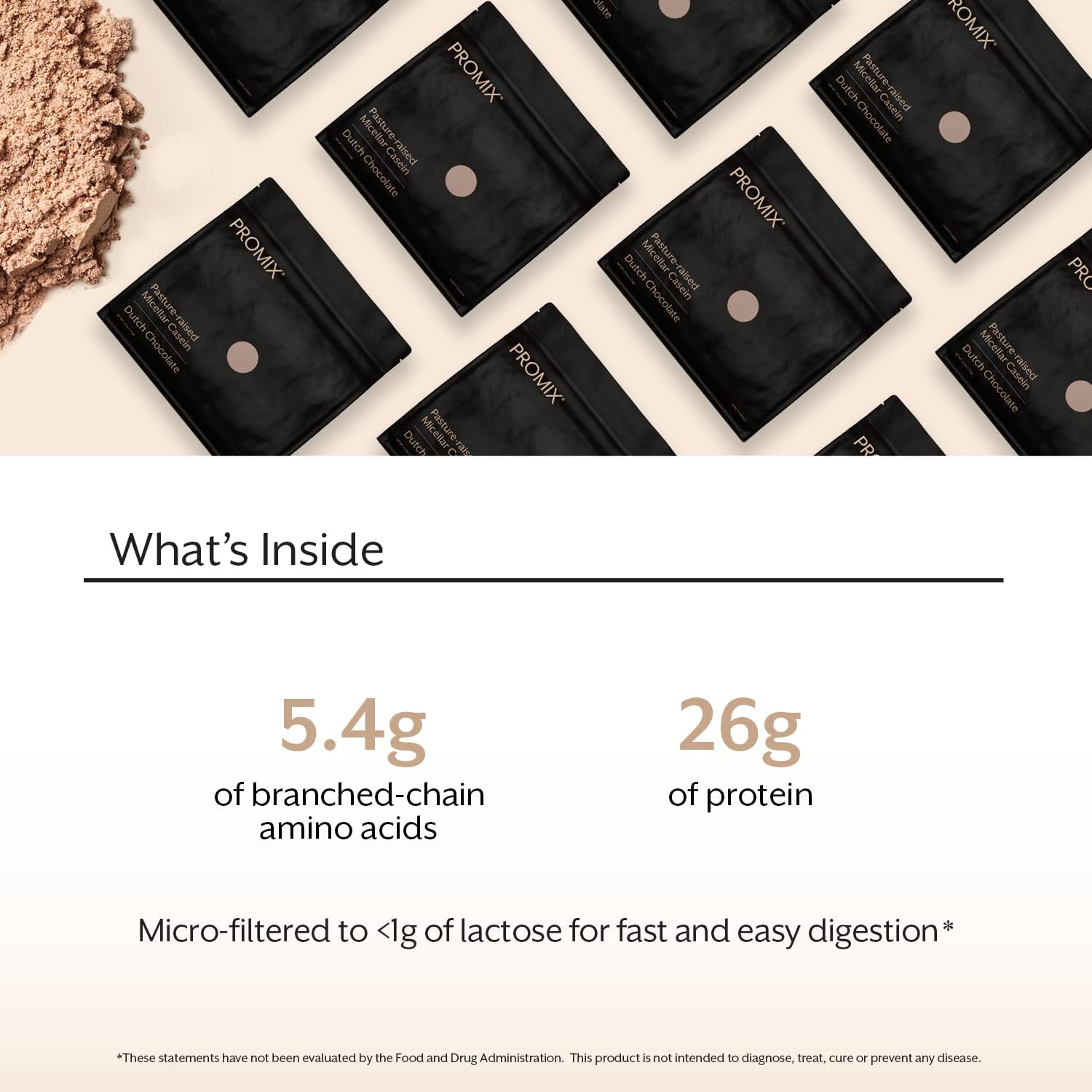 Bulk 5lb Chocolate Casein Protein Powder - Grass-Fed, All Natural, Gluten-Free - Slow Recovery for Post Workout Fitness