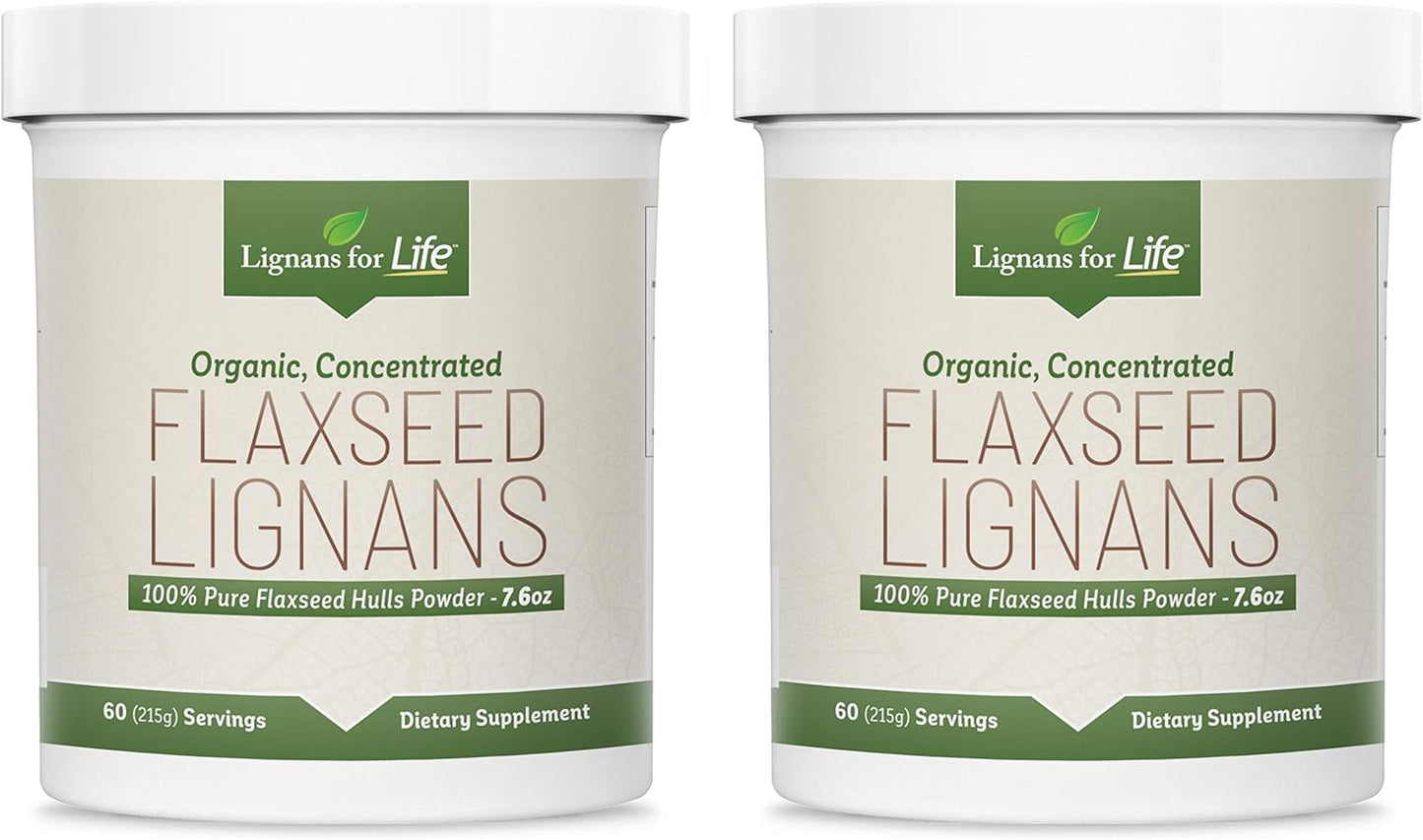 Bulk Ground Flaxseed Powder Rich in Lignans - High Fiber Antioxidants for Heart & Hair Health - Omega 3 & 6 Fatty Acids - 60 Servings, 2 Pack