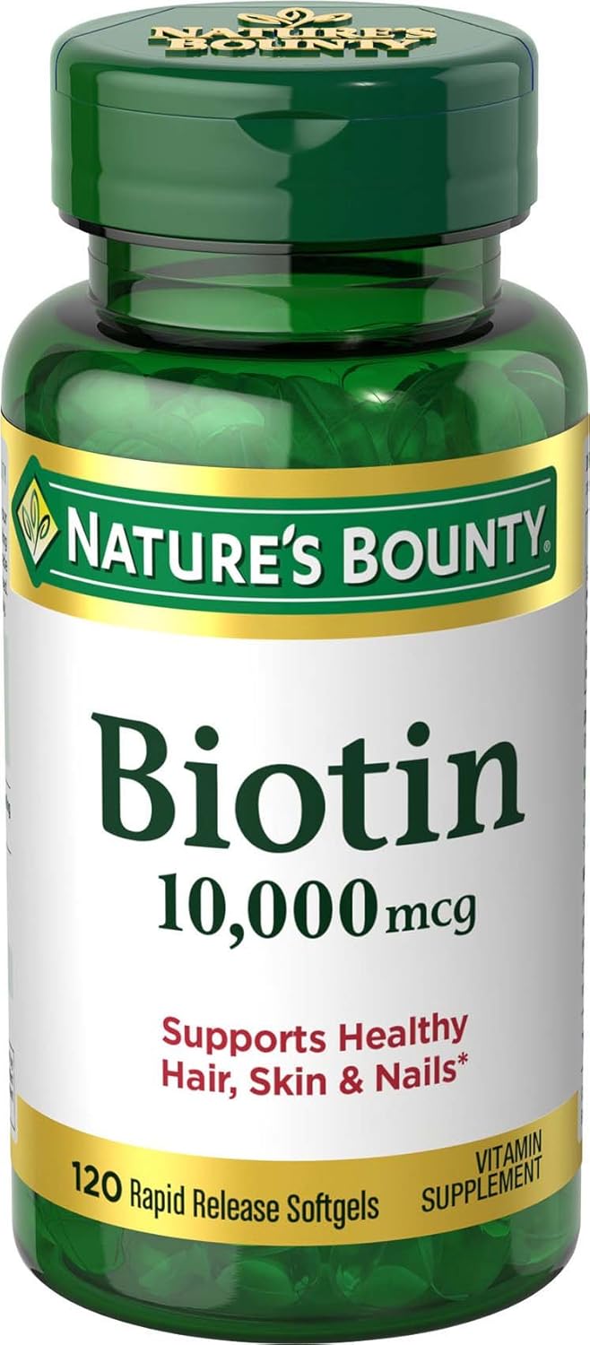 Bulk Pack Nature's Bounty Biotin 10,000 mcg Softgels - 120 Count x 10