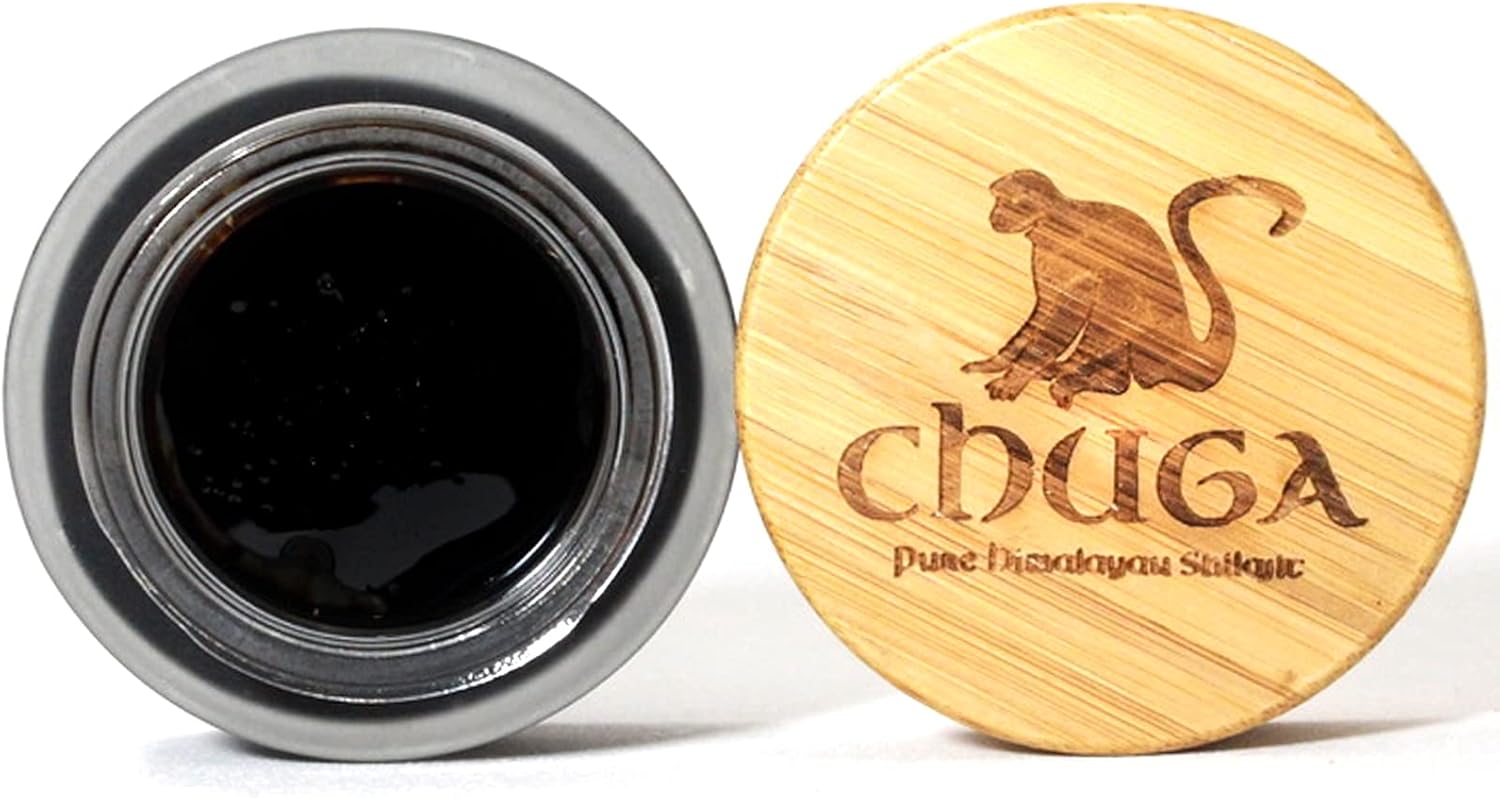 Bulk Pack of 12 Chuga Shilajit Pure Himalayan Resin - Grade A Quality with 150 Servings per 30g Jar - Naturally Sourced