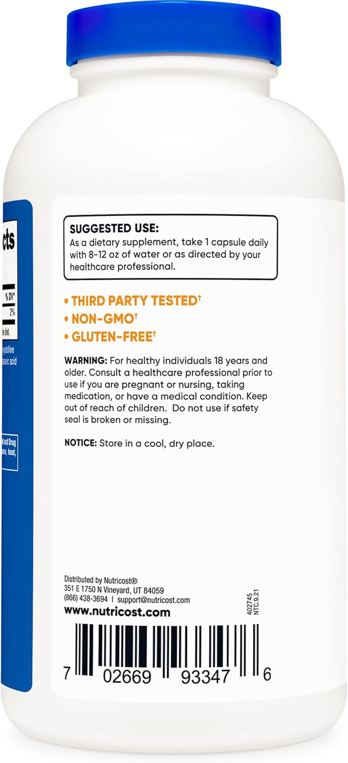 Bulk Pack of 1500 Nutricost Potassium Citrate 99mg Capsules