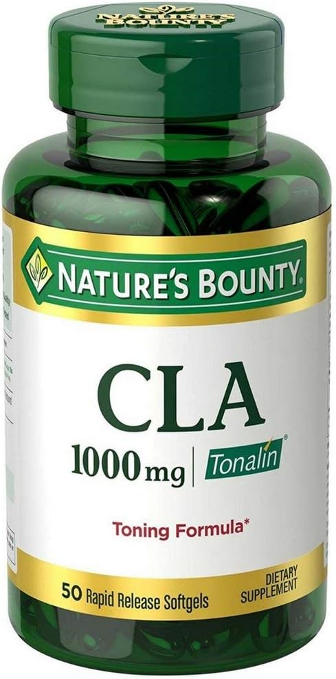 Bulk Pack of 200 Nature's Bounty CLA 1000 mg Softgels for Weight Management