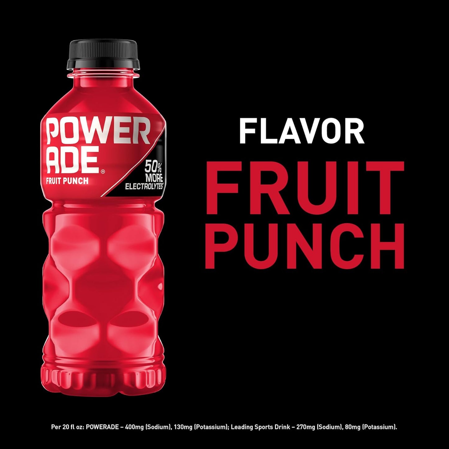 Bulk Pack of 24 POWERADE Fruit Punch Sports Drinks, 20 Ounce Each