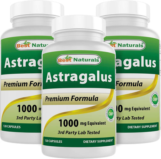 Bulk Pack of 360 Best Naturals Astragalus 1000mg Capsules