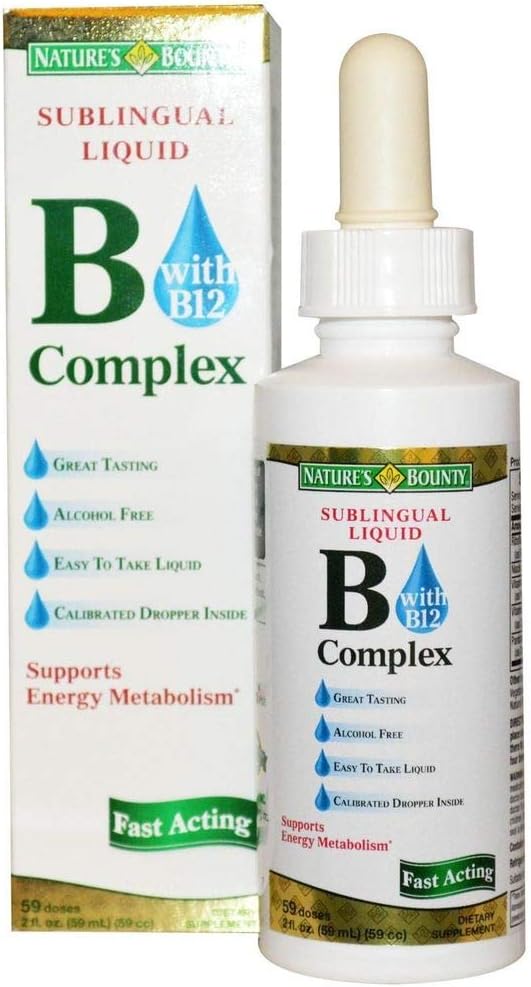Bulk Pack of 5 Nature's Bounty Vitamin B Complex Sublingual Liquid 2 oz - Save Big on Essential B Vitamins
