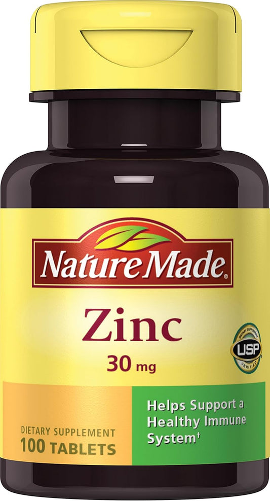 Bulk Pack of 600 Nature Made Zinc 30mg Tablets for Immune Support
