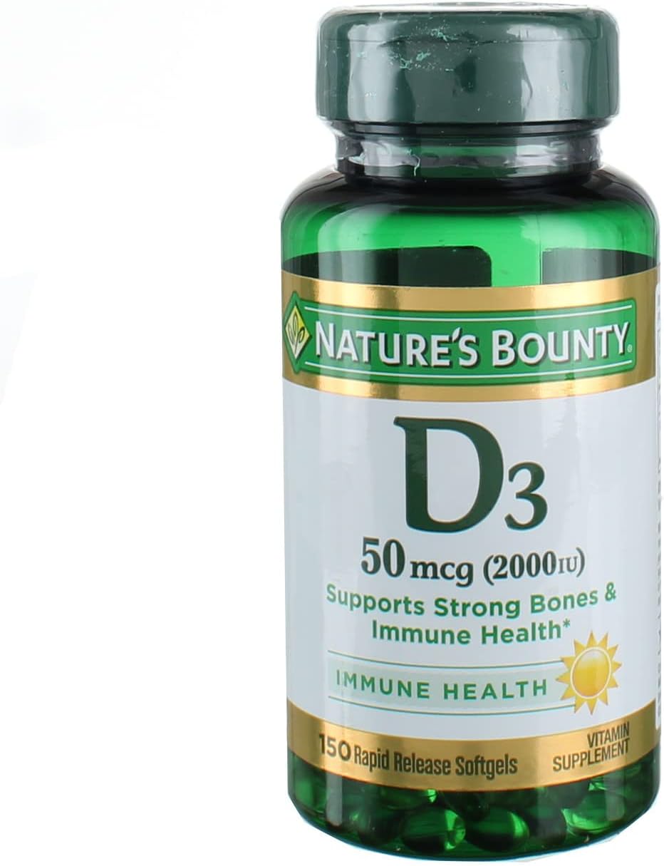 Bulk Pack of 750 Nature's Bounty Vitamin D3 2000 IU Softgels