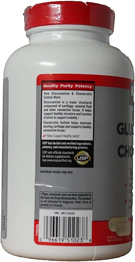 Bulk Pack of 880 Kirkland Signature Glucosamine & Chondroitin Tablets for Joint Support