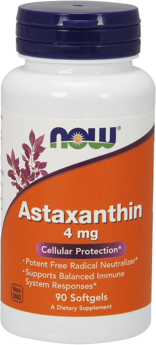 Bulk Pack of Now Foods Astaxanthin 4 mg Softgels - 720 Total Softgels