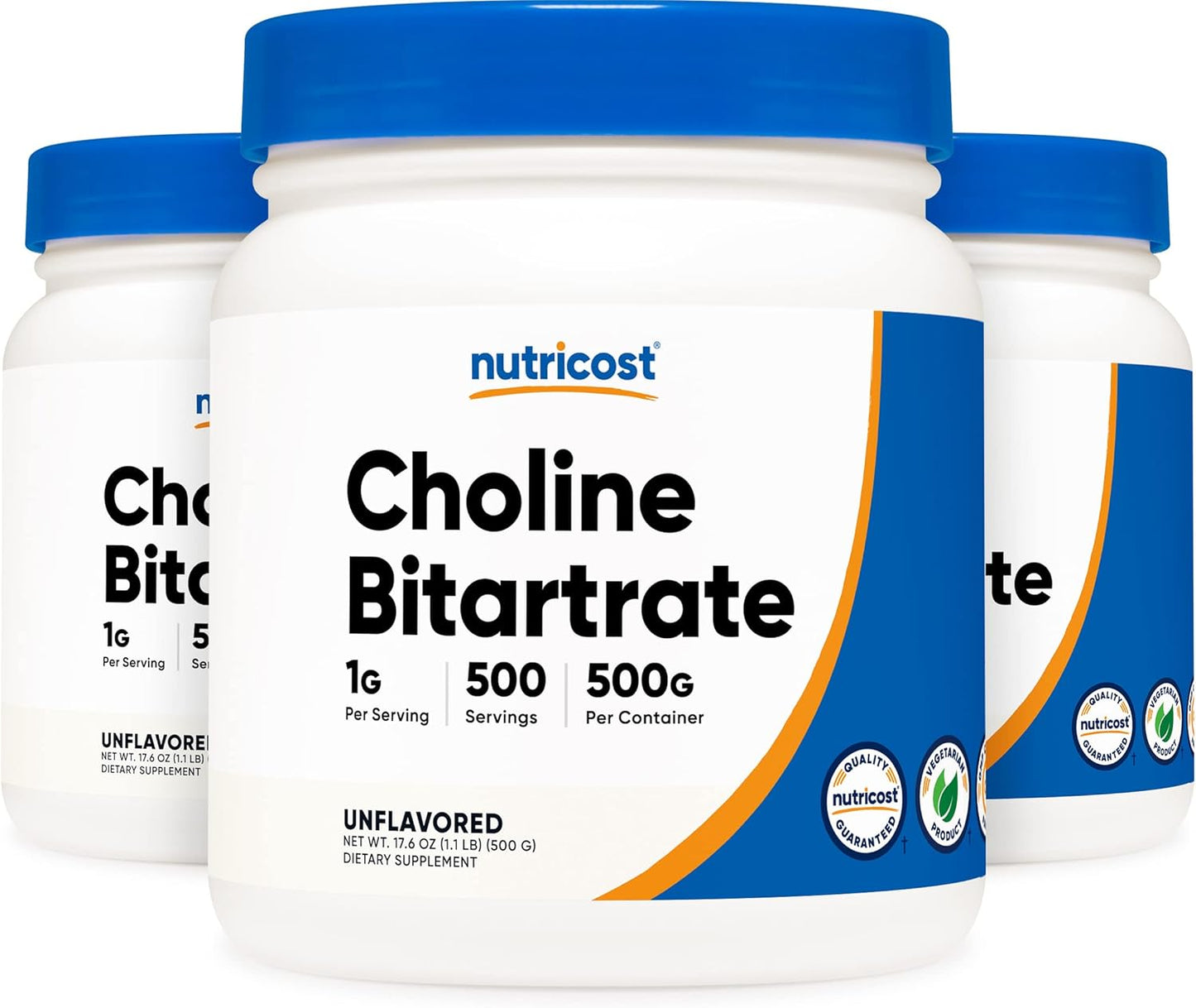 Bulk Pack of Nutricost Choline Bitartrate Powder - 1500G Total Weight, High-Quality Supplement