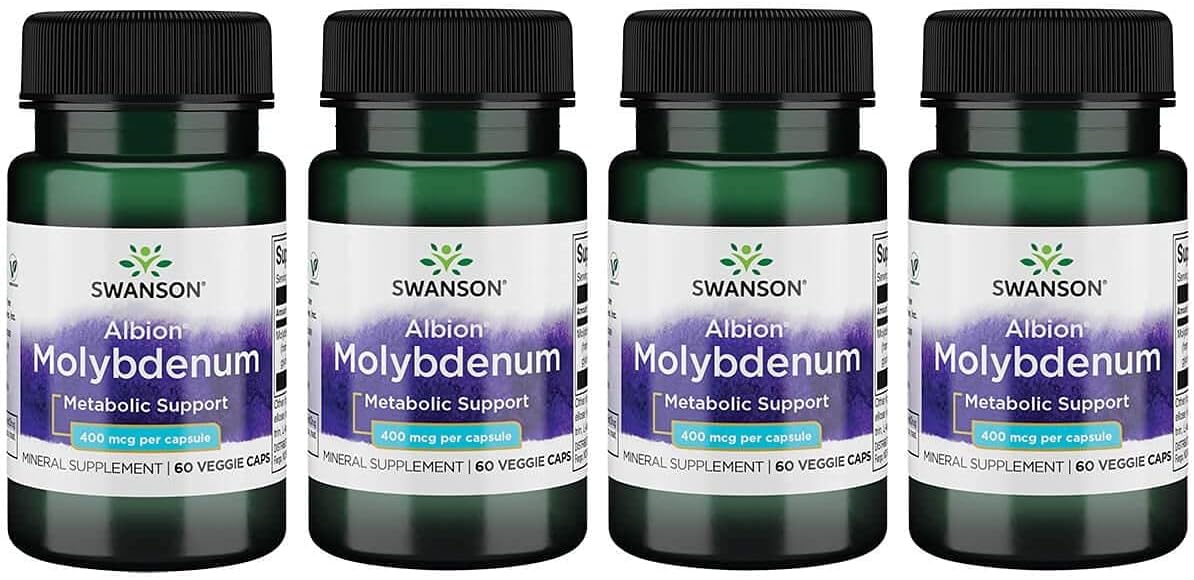Bulk Swanson Albion Chelated Molybdenum 400mcg 240 Veg Capsules