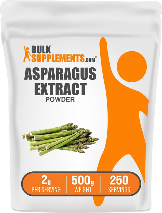 BulkSupplements.com Asparagus Extract Powder - Herbal Asparagus Supplement, Gluten Free - 2000mg per Serving, 500g (1.1 lbs) (Pack of 1)