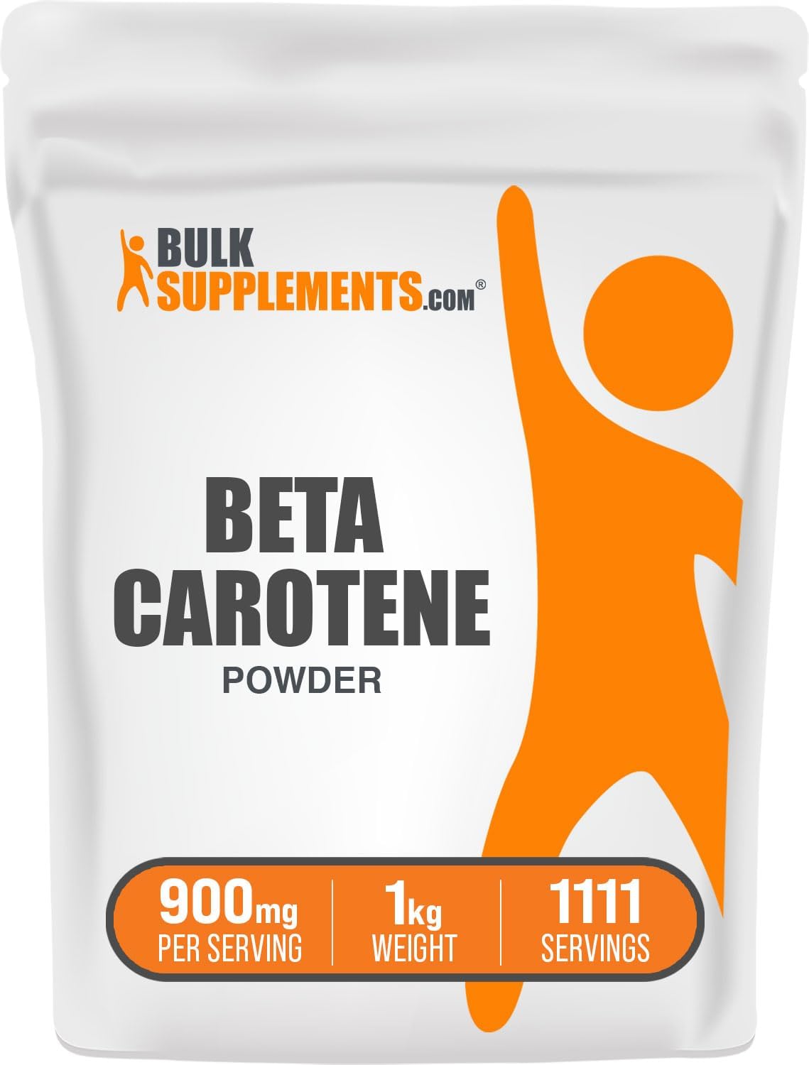 BulkSupplements.com Beta Carotene Powder - Vision Support Supplement - Eye Health Vitamins - Melanin Booster - 1kg/2.2lbs