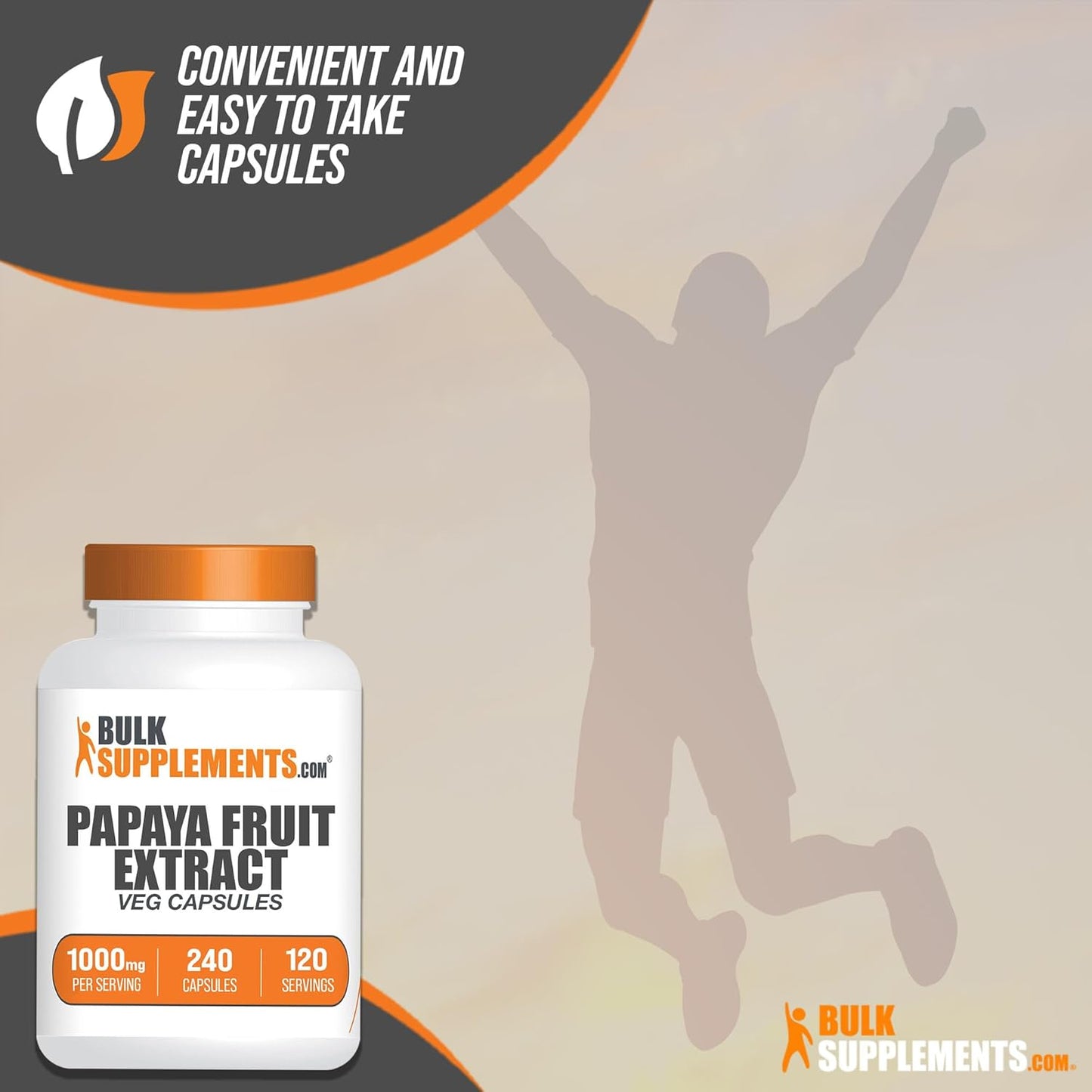 BulkSupplements.com Carica Papaya Fruit Extract Capsules - 1000mg Papaya Supplements, Gluten Free, 240 Veg Capsules