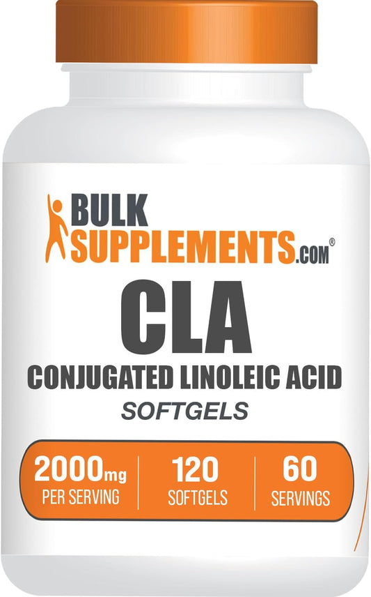 BulkSupplements.com CLA Softgels 2000mg - Conjugated Linoleic Acid Supplements - Gluten Free - 120 Softgels - 60-Day Supply