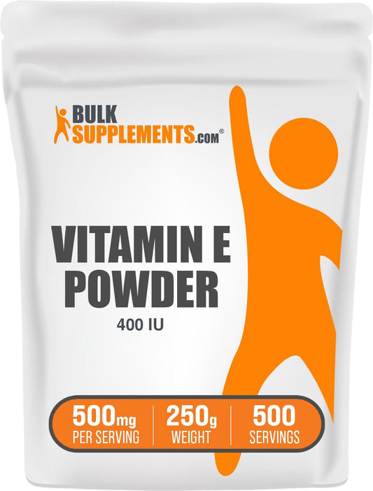 BulkSupplements.com D-Alpha Tocopherol Vitamin E Powder - 500mg per Serving, Gluten Free, 250g (8.8 oz) - Vitamin E Supplements