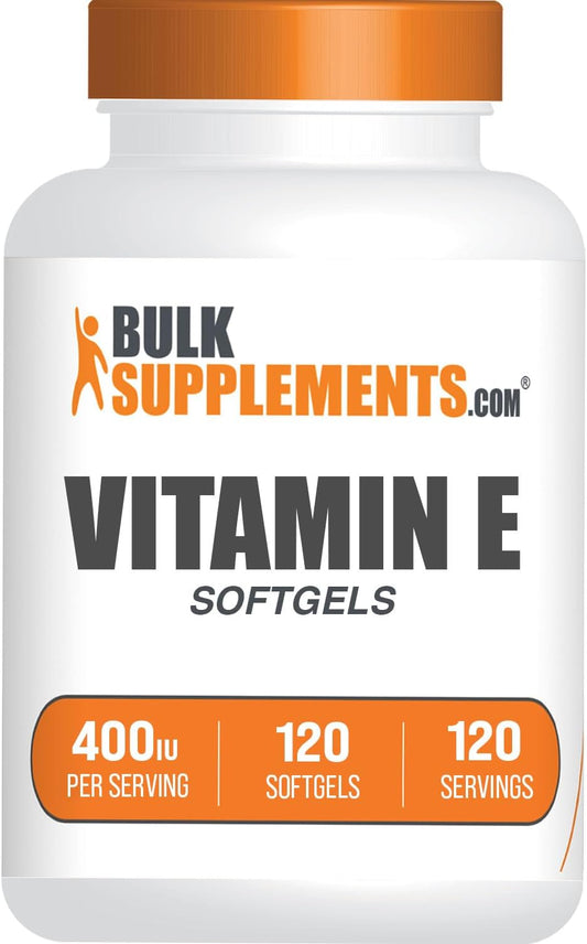 BulkSupplements.com DL-Alpha-Tocopherol Softgels - Vitamin E Supplement Antioxidants, Gluten Free - 120 Count